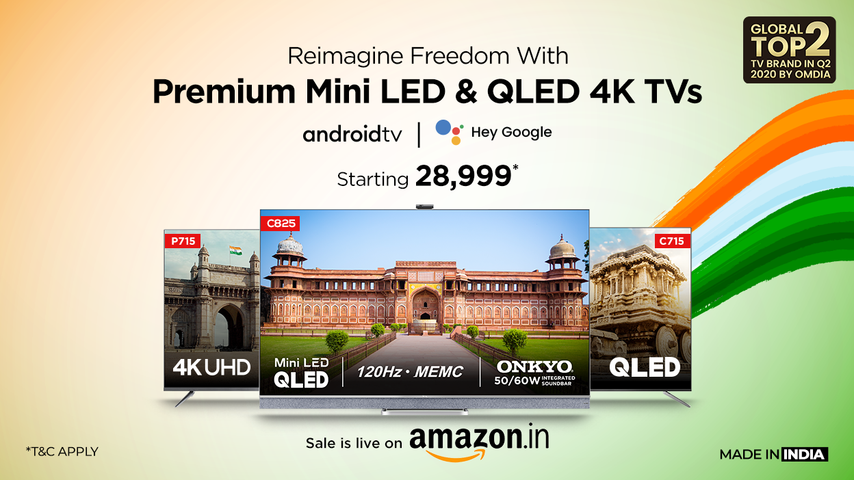 Avail Exciting Offers on TCL Smart TVs at the Amazon Great Republic Day Sale